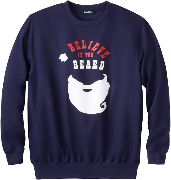 KingSize Men's Big & Tall Graphic Fleece Sweatshirt