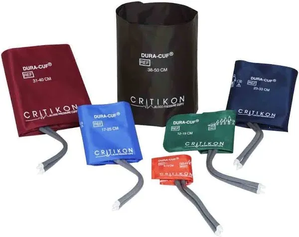 GE CRITIKON DURA-CUF Blood Pressure Cuff with DURA-CUF Inflation System (5/Box)