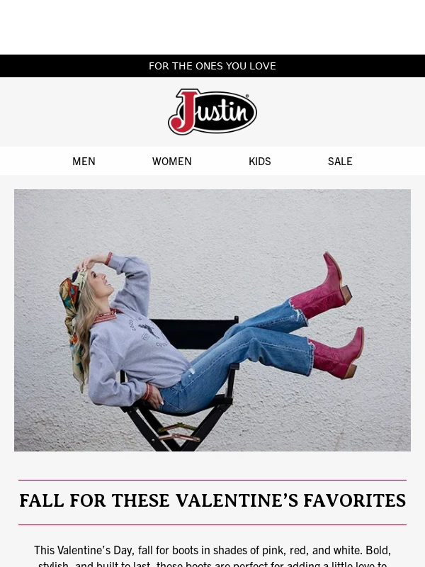Justin Boots - Show Some Love This Valentine’s Day