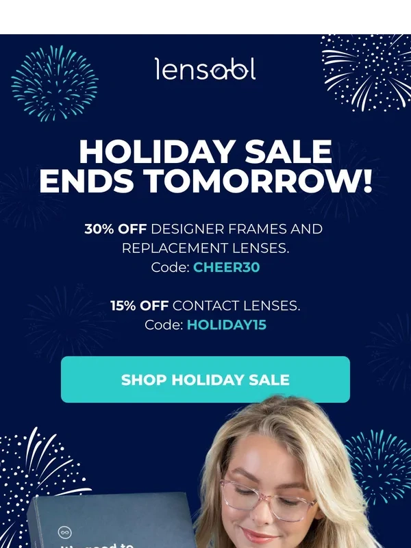 Lensabl - Holiday Sale Ends Tomorrow!