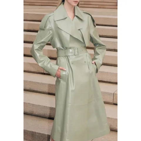 Mackage CARMELA Leather Trench with Belt