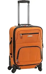 19" Rockland Pasadena Expandable Spinner Carry On (Orange) $24.99 + Free Shipping w/ Prime or on $35+