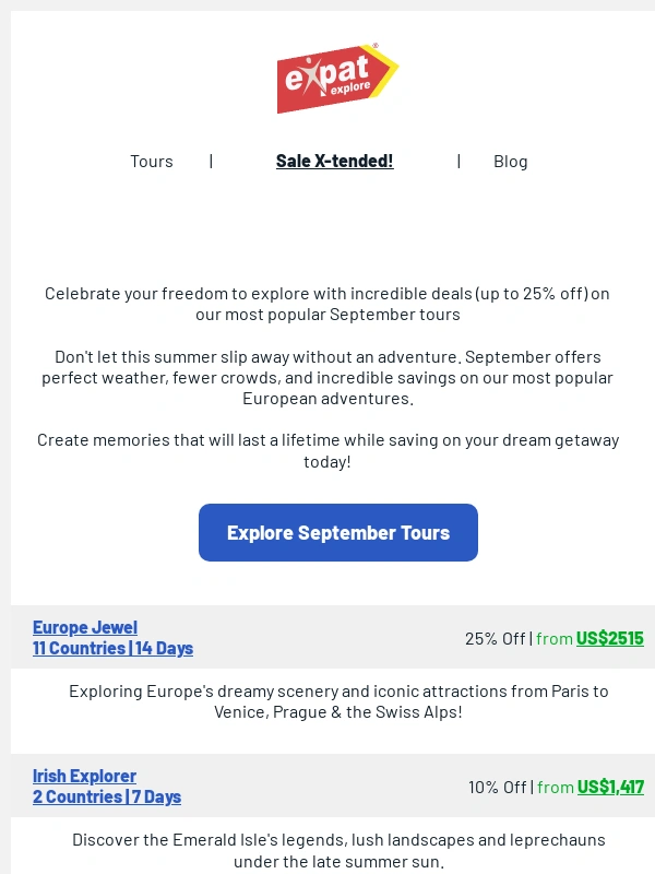 Expat Explore - ☀️Save up to 25% on Europe Summer Tours!