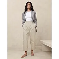 Banana Republic Women's Avila Barrel-Leg Pant (Natural Stone Gray) $31.97 + Free Store Pickup at Banana Republic or Free Shipping on $50+