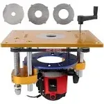 Woodworking Electric Wood Router Lift System with Router Insert Plate for Carving and Trimming Adjustable DIY Workbench