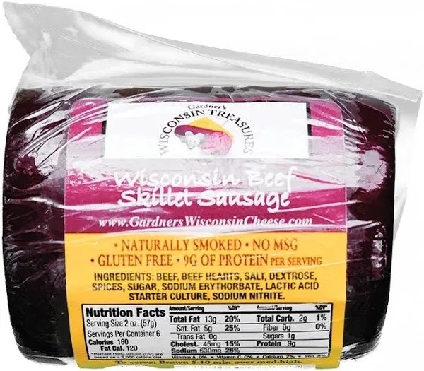 Gardner's Wisconsin Cheese & Sausage Beef Skillet Sausage