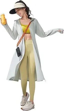 Upgraded UPF50+ Sun Protection Women's Long Lightweight Hoodie Jacket Active Sun Shirts for Outdoor Hiking Workout