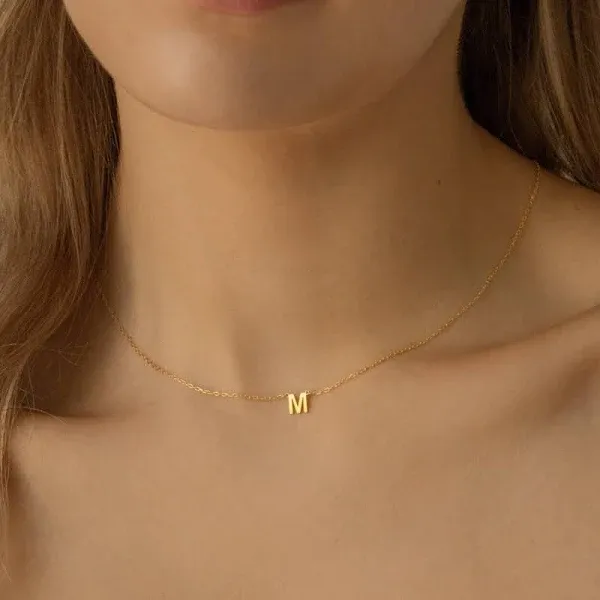 Caitlyn Minimalist Custom Alice Dainty Initial Necklace