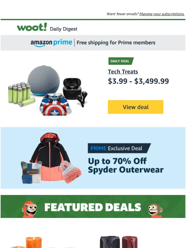 Woot - Daily Digest: Tech Treats and more