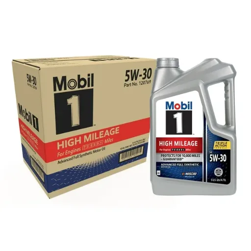 Mobil 1 High Mileage Full Synthetic Motor Oil - 3 Pack