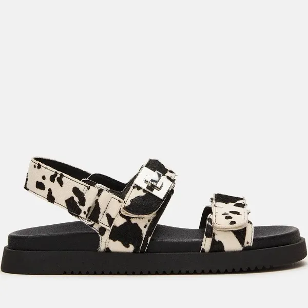 Steve Madden Mona Cow Print Platform Sandals