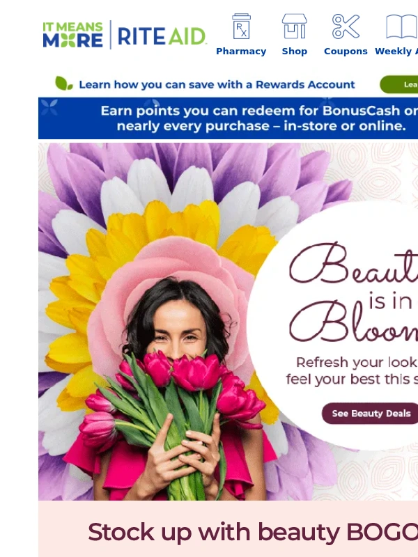 Rite Aid - Bloom into your spring look during our beauty event ?
