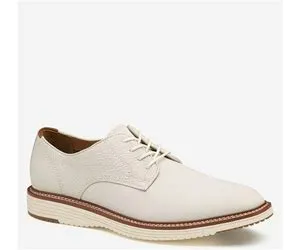 Johnston & Murphy Men's Upton Plain Toe - White Tumbled Nubuck - Size 11.5 - M