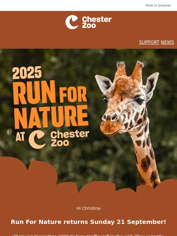 Chester Zoo - Open for your 10% early bird Run For Nature discount ?