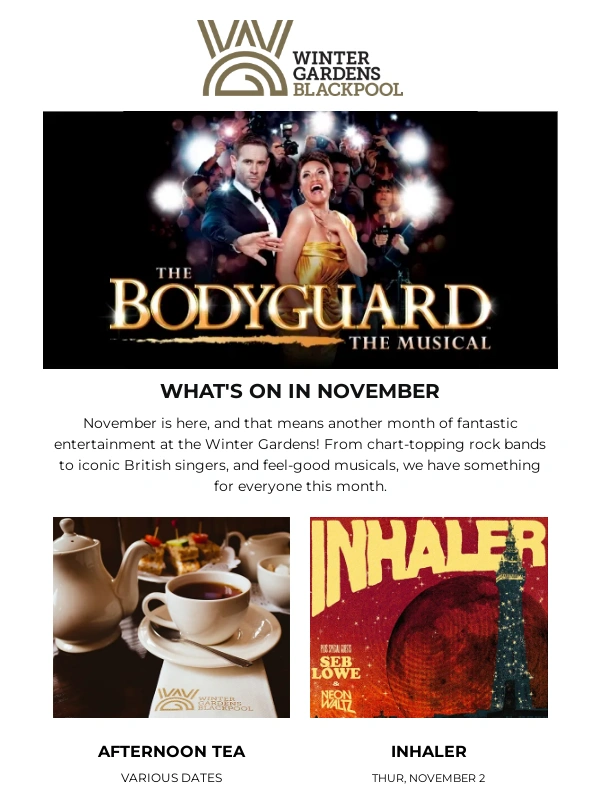 Winter Gardens Blackpool - What's on this month at the Winter Gardens