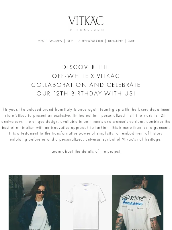 Vitkac - Effortlessly Iconic. Discover the exceptional Off-White x Vitkac collaboration