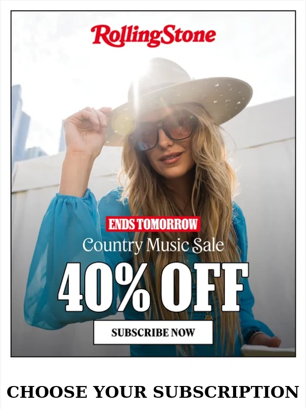 Rolling Stone - Country’s Biggest Voices. Even Bigger Savings