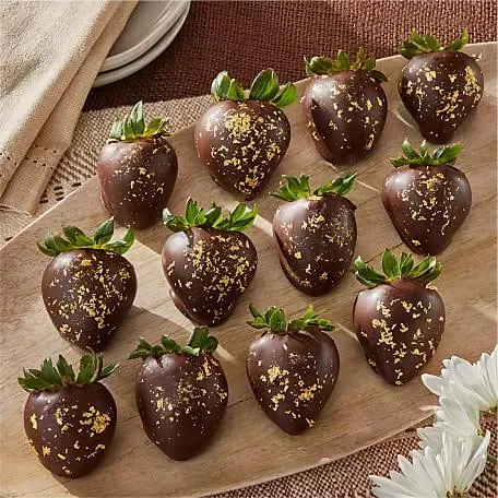 FTD 23K Gold Belgian Dark Chocolate Covered Strawberries