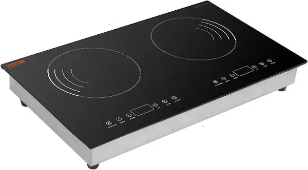 VEVOR 1800W 2 Burner Touch Control Electric Induction Cooktop
