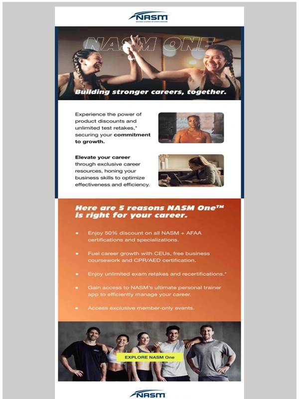 NASM - 5 reasons NASM One is for you