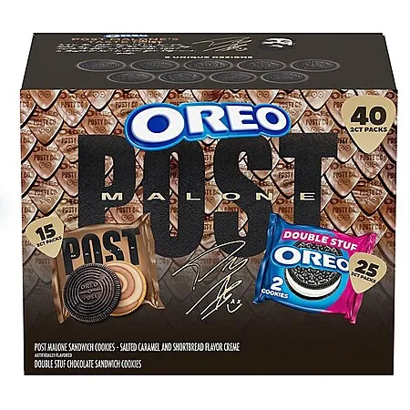 Sam's Club - Post Malone & OREO Double Stuf Cookies Variety Pack, 1.02 oz., 40 pk YMMV $6.91