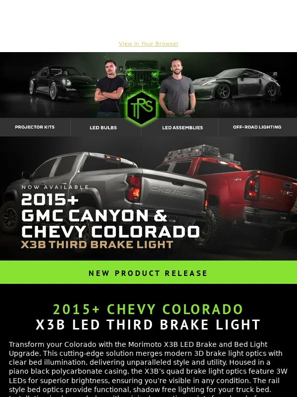 The Retrofit Source - Upgrade Alert: X3B LED Third Brake Light for Your Colorado or Canyon