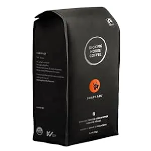Kicking Horse Coffee, Smart Ass, Medium Roast, Whole Bean, 2.2 Pound - Certified Organic, Fairtrade, Kosher Coffee