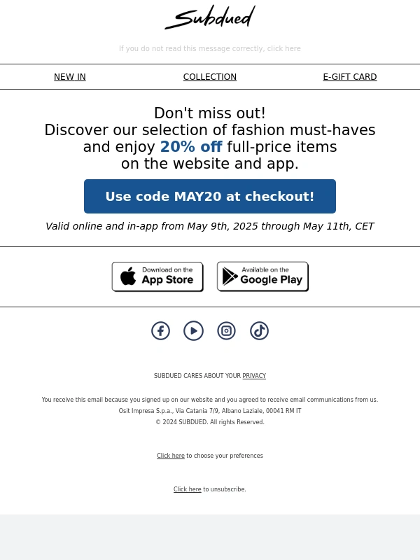 Subdued - ?️ 20% off the New Arrivals ?️