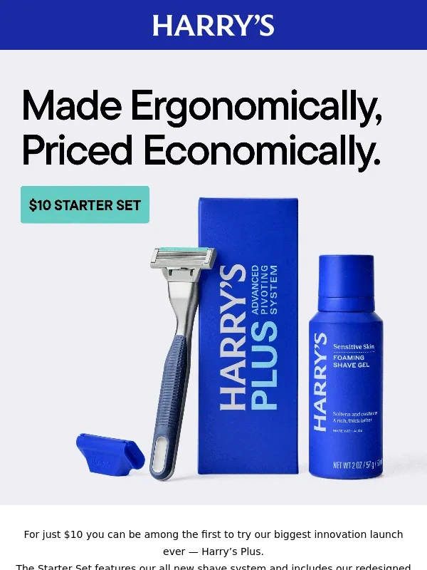Harrys - Harry's Plus,starting at just $10
