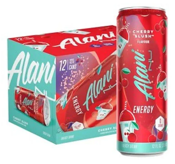 Online Marketplace - EveryMarket Alani Nu Cherry Slush Sugar Free, Low Calorie Energy Drinks, 200mg Caffeine, Bio