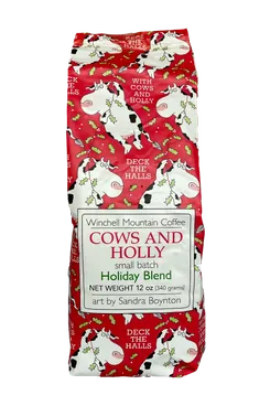 Winchell Mountain Coffee Cows and Holly Holiday Blend
