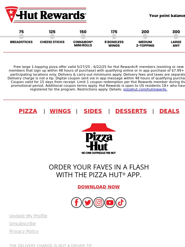 Pizza Hut - We've got that FREE PIZZA Hook-up for you!