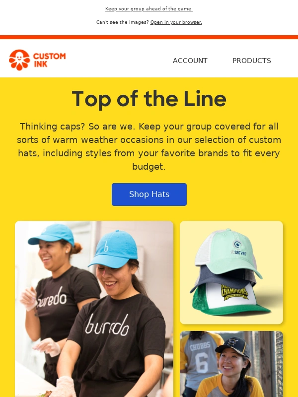 Customink - Cap off your look with custom hats