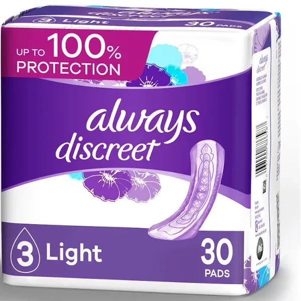 Always Discreet Incontinence & Postpartum Incontinence Pads