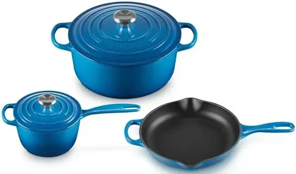 Le Creuset 5-Piece Signature Enameled Cast Iron Cookware Set