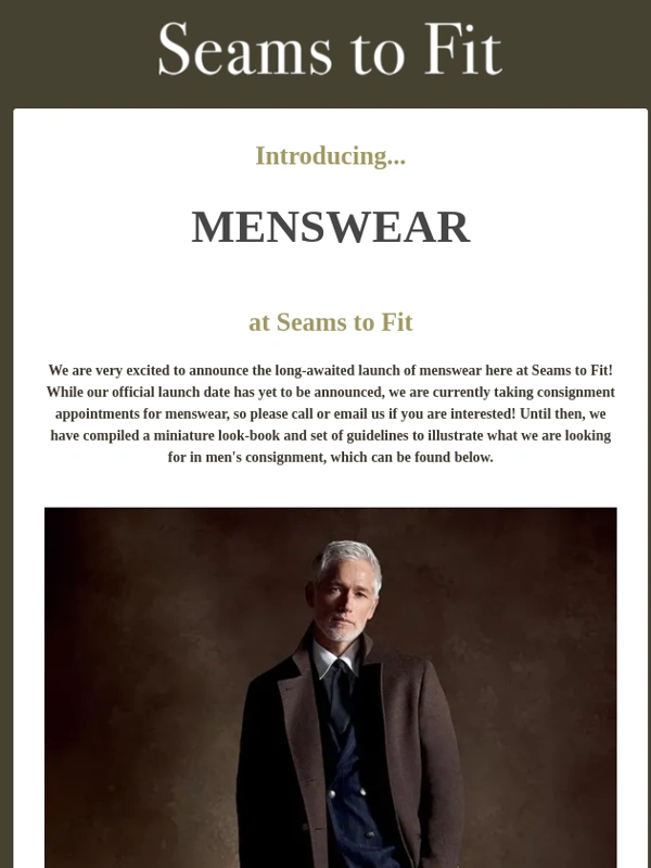 GoDaddy - Menswear at Seams to Fit