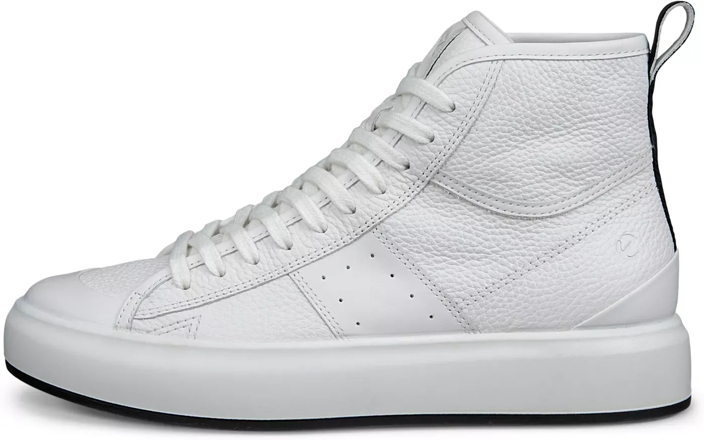 ECCO Street Ace - Women's Leather High-Top Sneaker - White