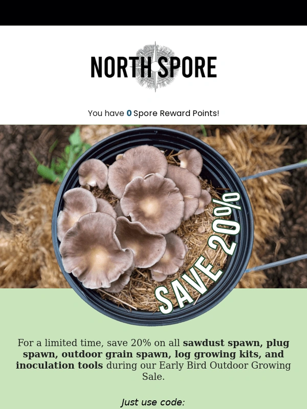 North Spore - Gear up for outdoor ? growing & save