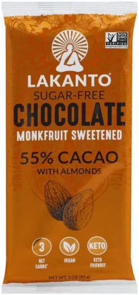 Lakanto Sugar-Free Chocolate Bars 55% Dark Cacao