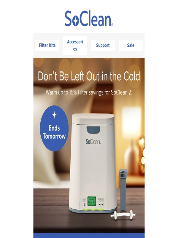 SoClean - December Filter sale ends tomorrow