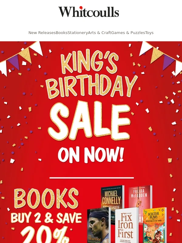 Whitcoulls - ? King’s Birthday Sale On Now!