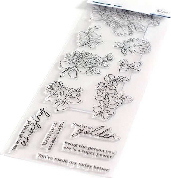 Pinkfresh Studio Dahlia Washi Stamp