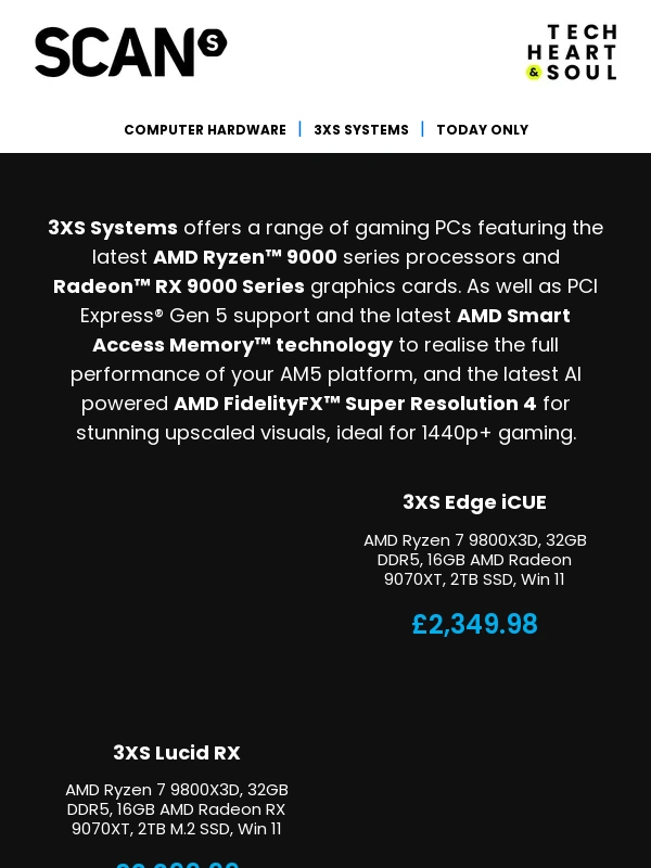 Scan - 3XS Systems featuring AMD RYZEN + RADEON