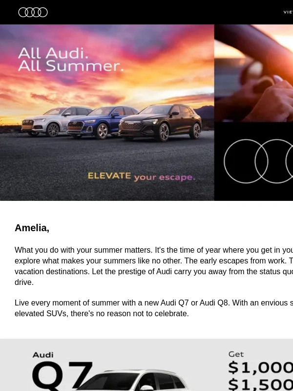 Audi - You deserve what's possible this summer