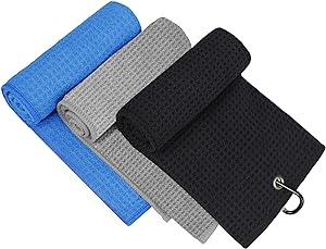 3 Pack Microfiber Golf Towels