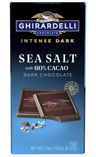 Ghirardelli Intense Sea Salt Dark Chocolate Bar with 60% Cacao
