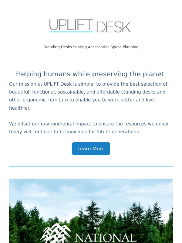 UPLIFT Desk - Helping humans while preserving the Earth