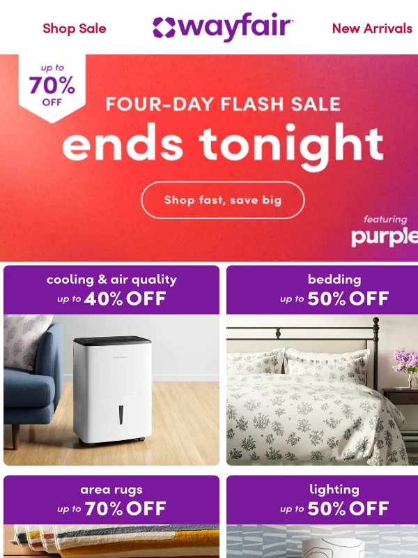Wayfair - ❗ FLASH SALE ❗ Final hours ❗ FLASH SALE ❗