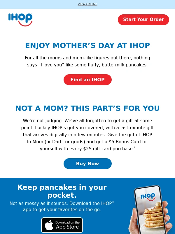 IHOP - Celebrate Mother’s Day at IHOP