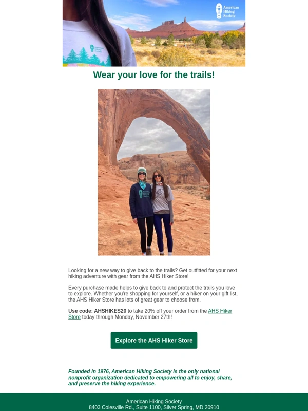 Bonfire - Take 20% off the AHS Hiker Store